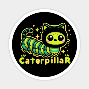 Cute Colorful Cat Caterpillar Hybrid Pun Magnet